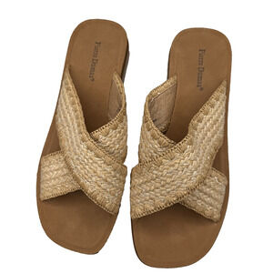 Pierre Dumas Women’s Slide On Sandals Size 8M Straw